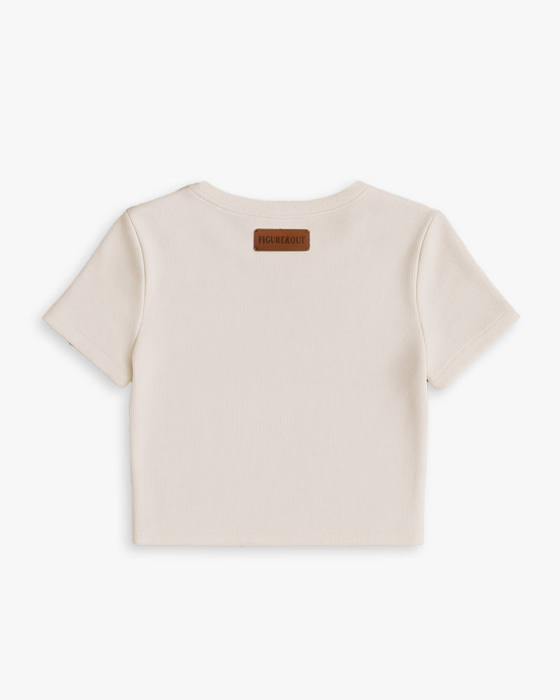 Beige Crop-top