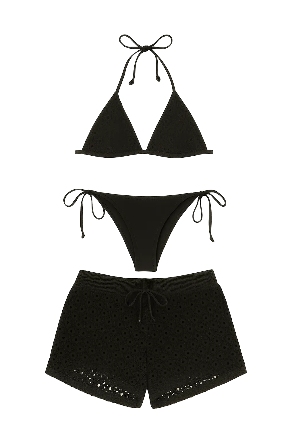 Women's Swimsuit Set Deep Black