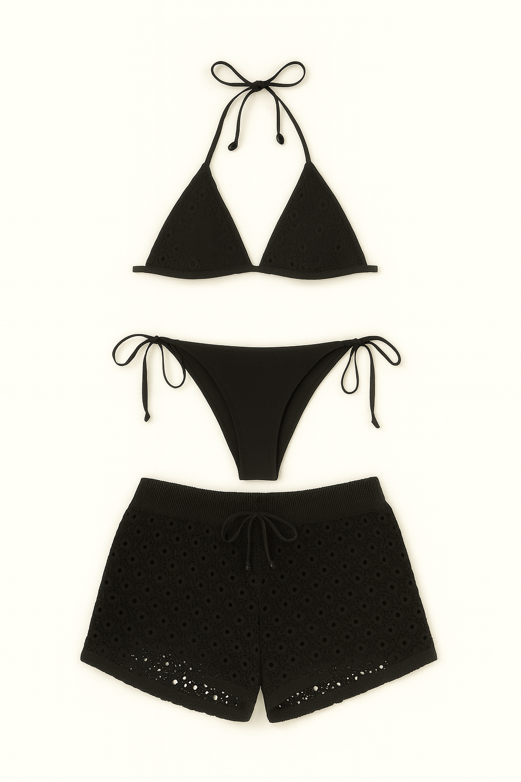 Women's Swimsuit Set Deep Black