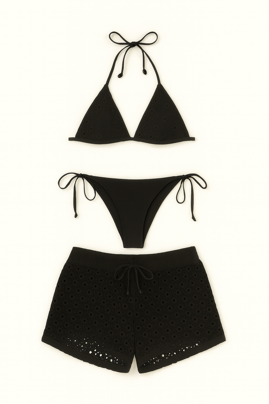 Women's Swimsuit Set Deep Black