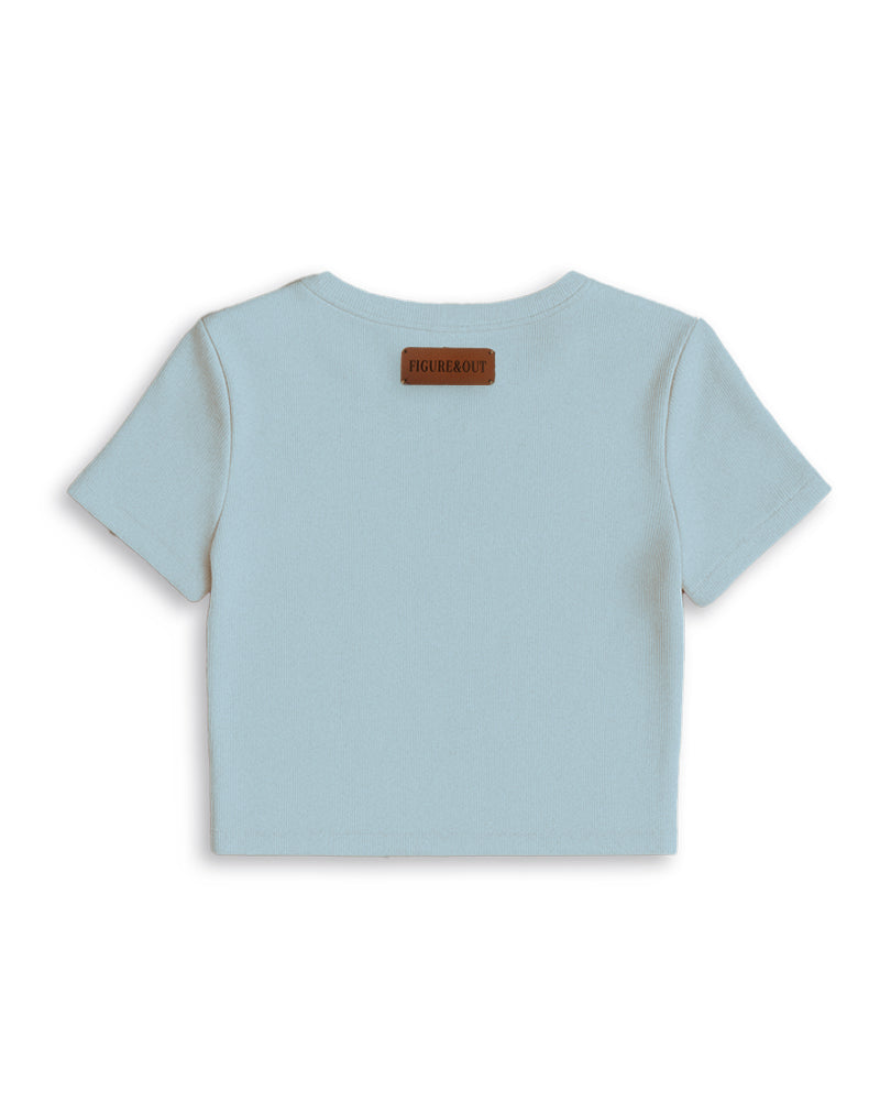 Blue Crop-top