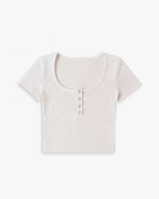 Beige Crop-top