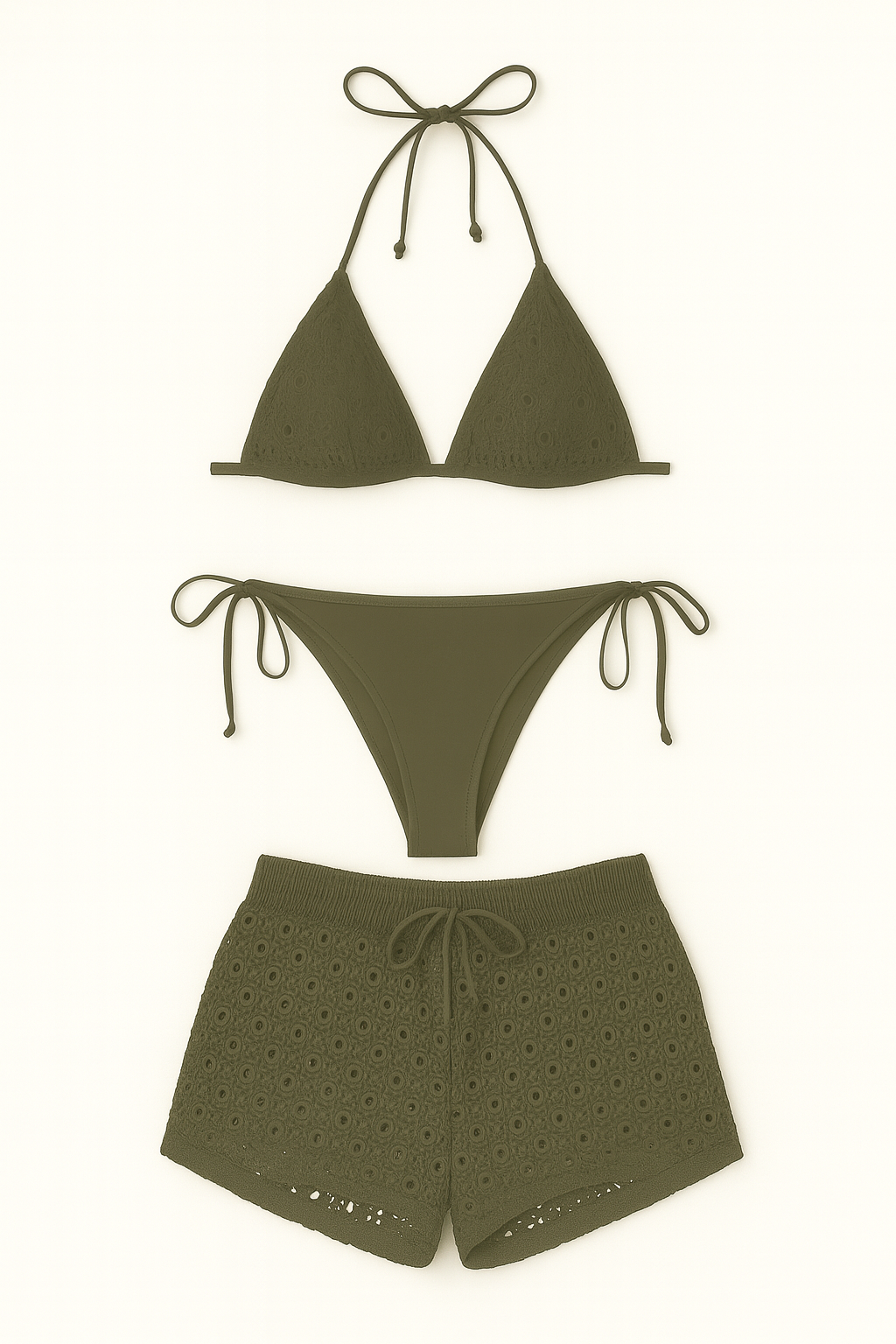 Women's Swimsuit Set Dark Khaki