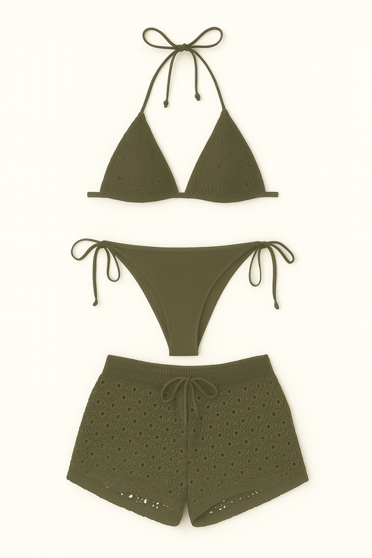 Women's Swimsuit Set Dark Khaki