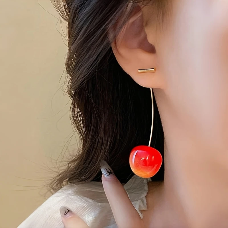 Orange Cherry Earrings