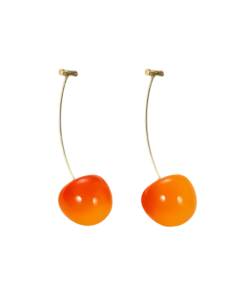 Orange Cherry Earrings