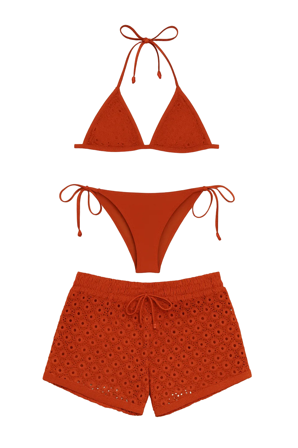 Women's Swimsuit Set Burnt Red